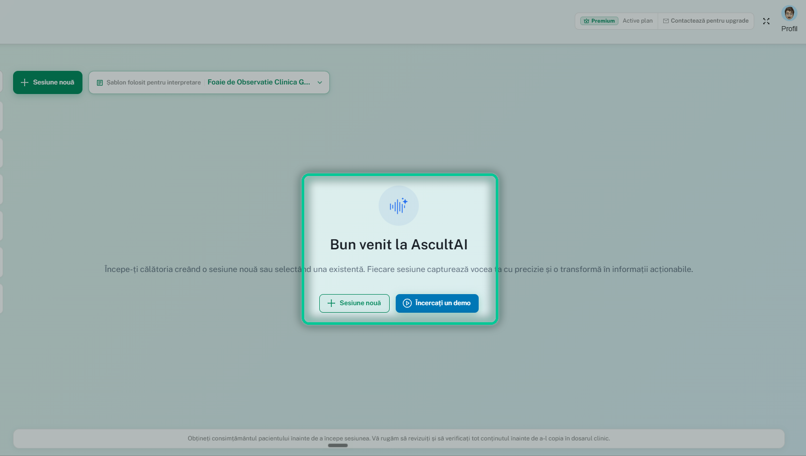 Accesare aplicație